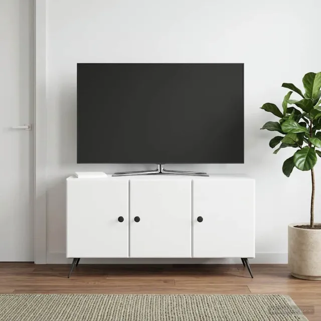 vidaXL TV-kast Wit 99 x 34,5 x 50 cm Bewerkt hout, foto 2