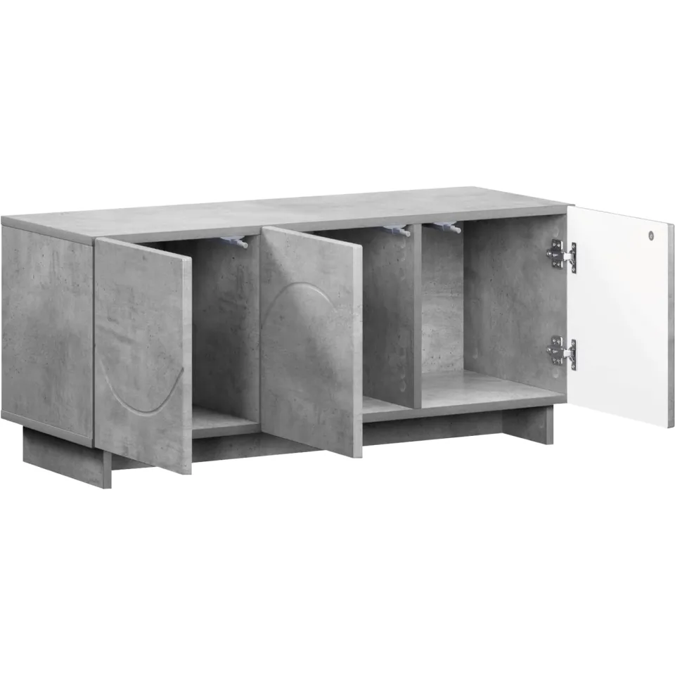 vidaXL tv-meubel 90 x 34,5 x 40 cm Betongrijs Bewerkt hout