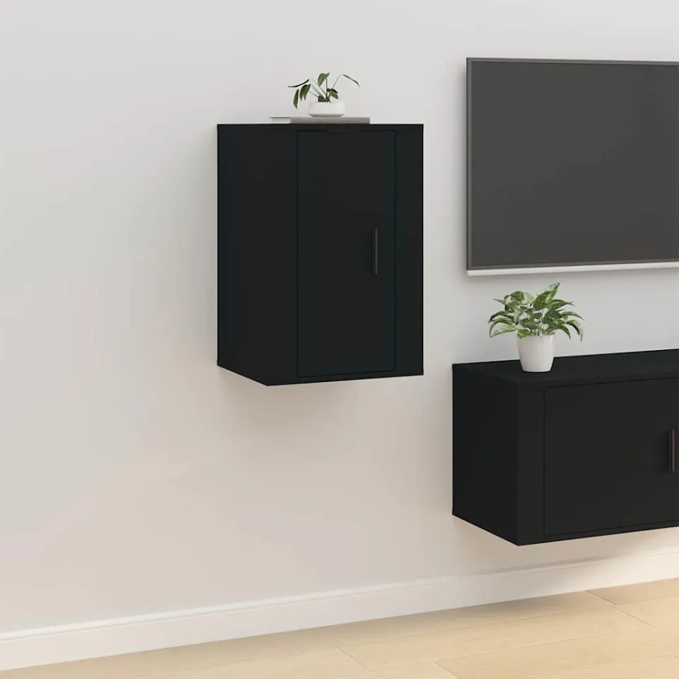 vidaXL Tv-wandmeubels 2 st 40x34,5x60 cm zwart, foto 4