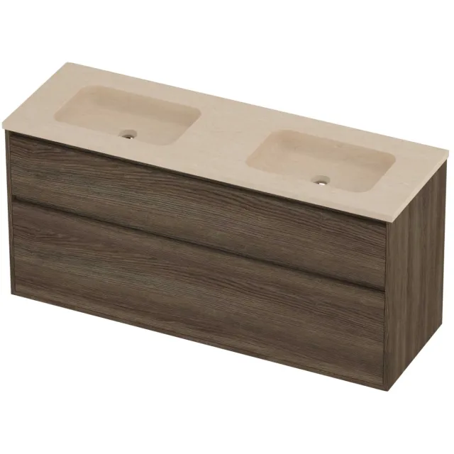 Proline Rollo Badmeubelset Hardsteen Elegant 140x46x67 cm Sand Stone Vital Oak Eiken
