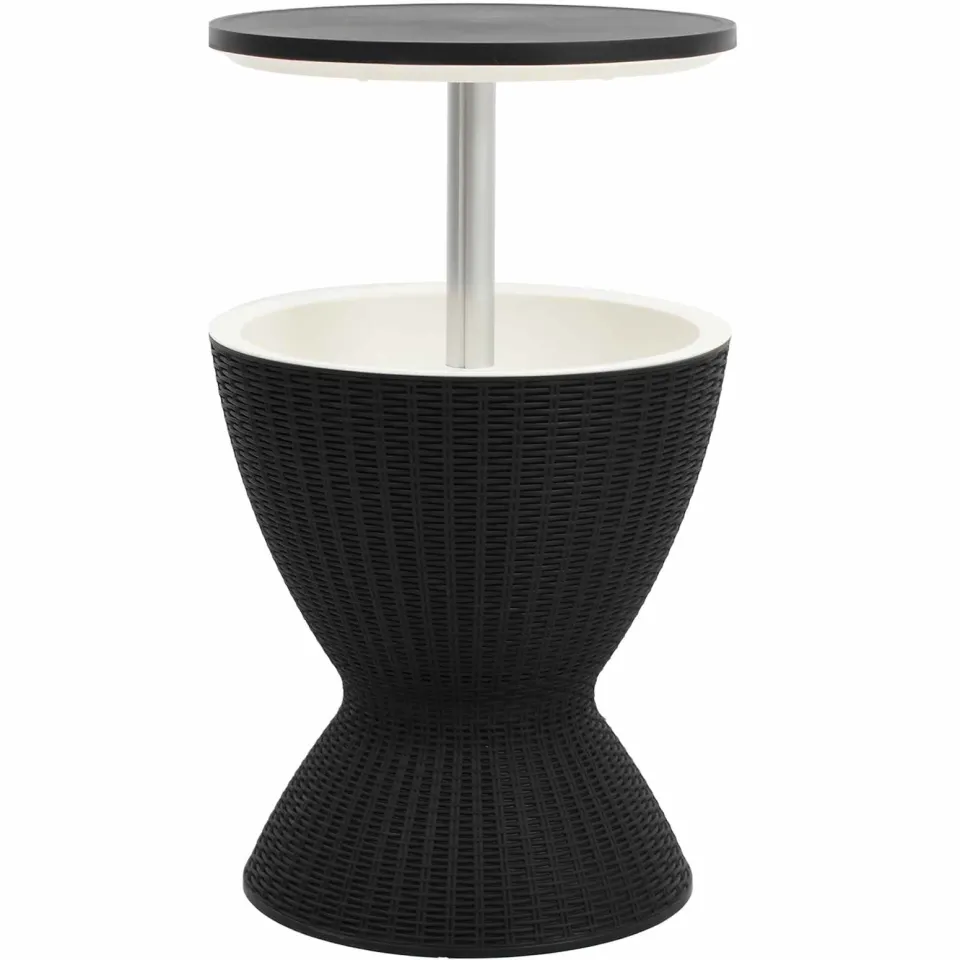 vidaXL IJskoeltafel 3-in-1 polypropeen zwart