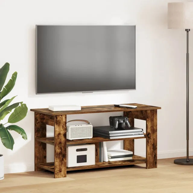 vidaXL TV-standaard Gerookt eiken 100 x 40 x 50 cm Bruin