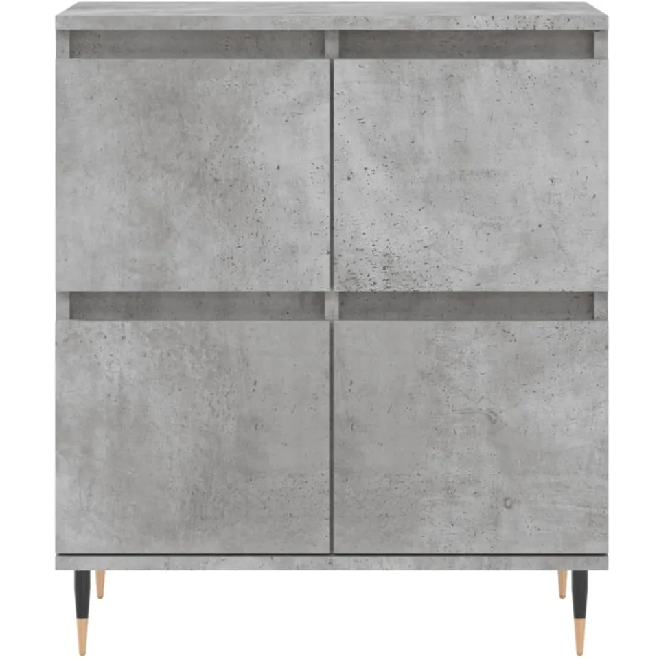 vidaXL Dressoir 60x35x70 cm bewerkt hout betongrijs grijs