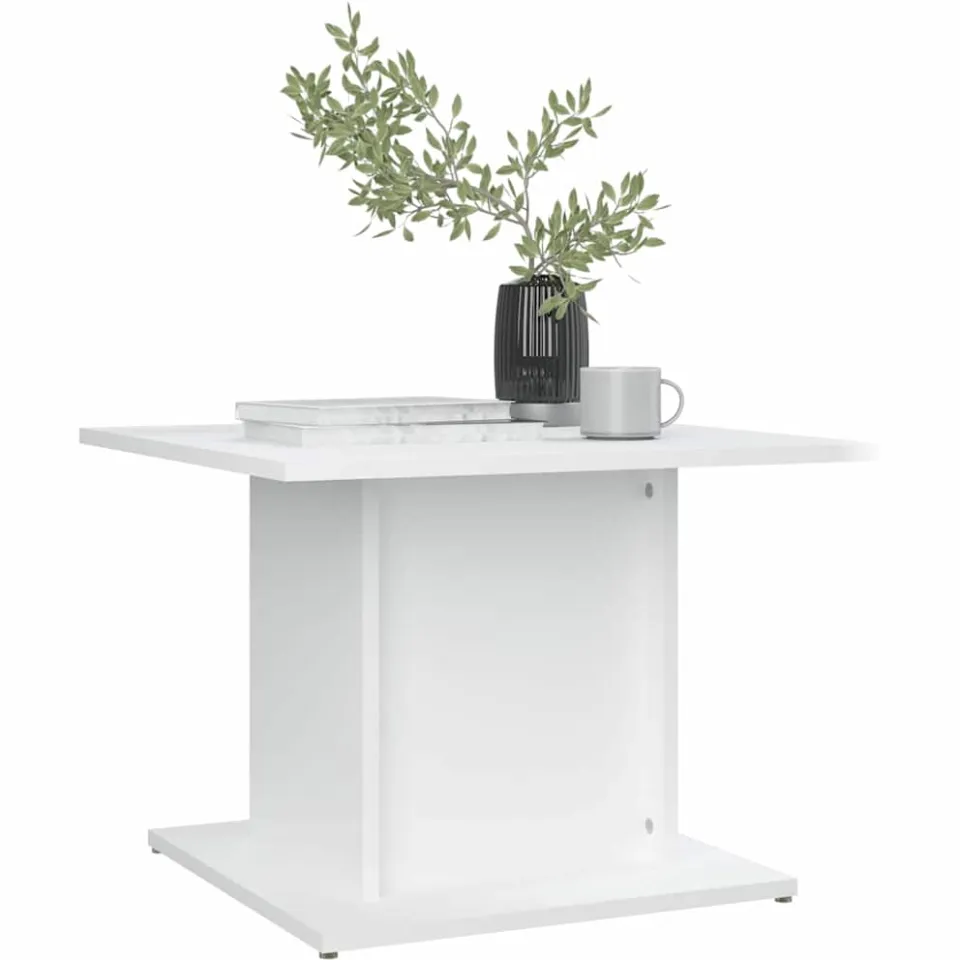 vidaXL Salontafel 55,5x55,5x40 cm bewerkt hout wit, foto 3