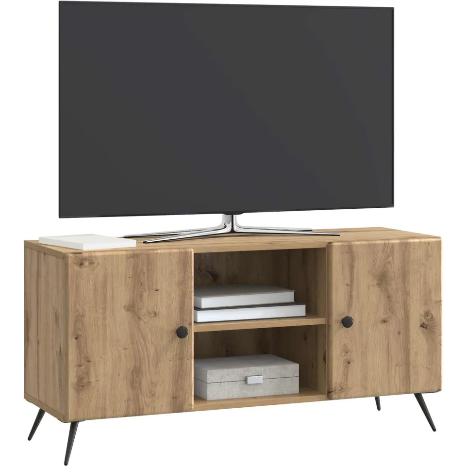 vidaXL TV-kast 102 x 34,5 x 50 cm Artisanaal eiken Bewerkt hout Bruin