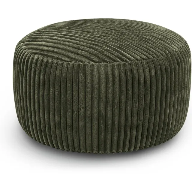 Ropilly Grote Zitzak voor Volwassenen - Zachte Luie Stoel - Groene Corduroy Zitzak - Traagschuim Vulling - 100x100x50 cm