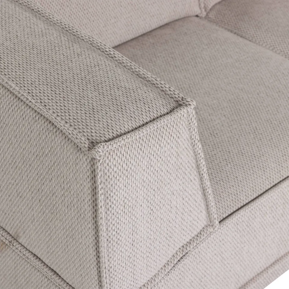 WOOOD Manu Chaise Longue Bank - Grove Chenille - Naturel - 73x286x160, foto 6