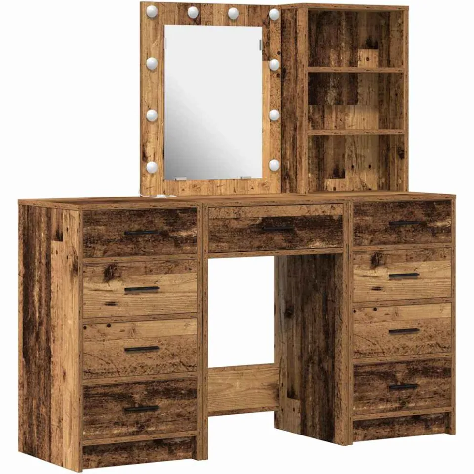 vidaXL Plafondtafel 3 st Bruin 40 x 41 x 135 cm Bewerkt hout
