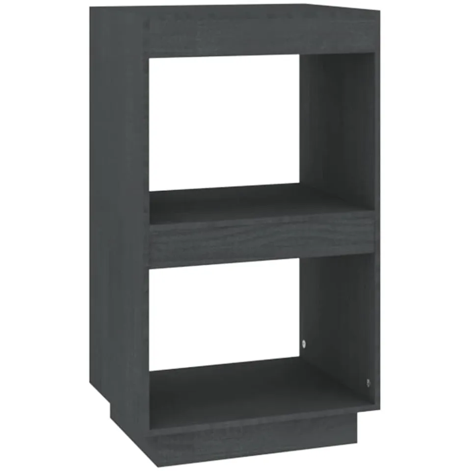 vidaXL Boekenkast 40x35x71 cm massief grenenhout grijs