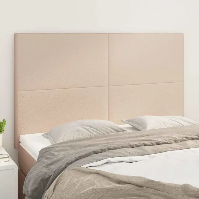 vidaXL Hoofdbord cappuccino 144x5x118/128 cm Kunstleer Bruin