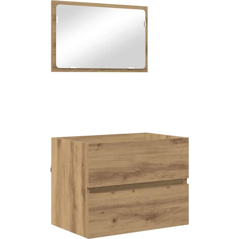 vidaXL Badkamermeubelset 2 st Artisan Eiken 57 x 37 x 45 cm Bruin