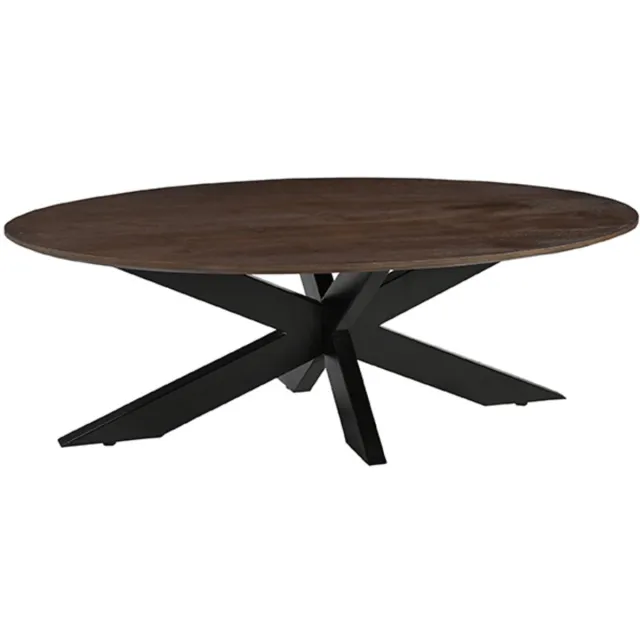 LABEL51 James Salontafel - Bruin - Hout - 130 cm - Ovaal