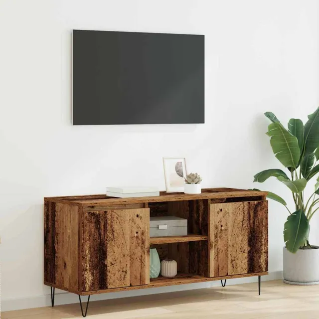 vidaXL TV-kast 104 x 35 x 50 cm Oud Hout Bewerkt hout bruin, foto 2