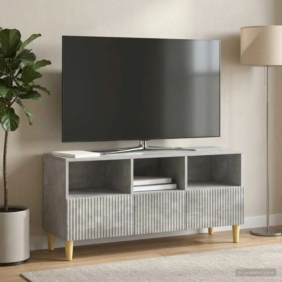 vidaXL TV-kast 102 x 34,5 x 50 cm Betongrijs Bewerkt hout grijs, foto 4