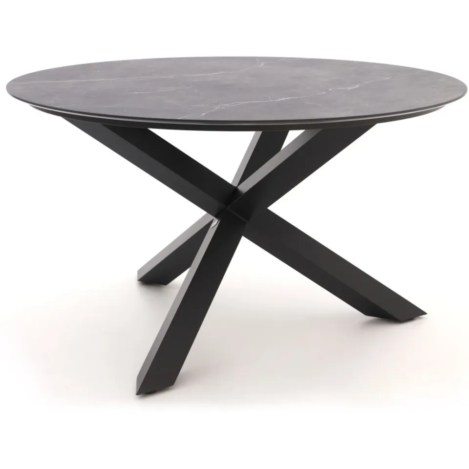Bellagio tuinmeubelen Bellagio Lodola dining tuintafel ø 130cm zwart, foto 3