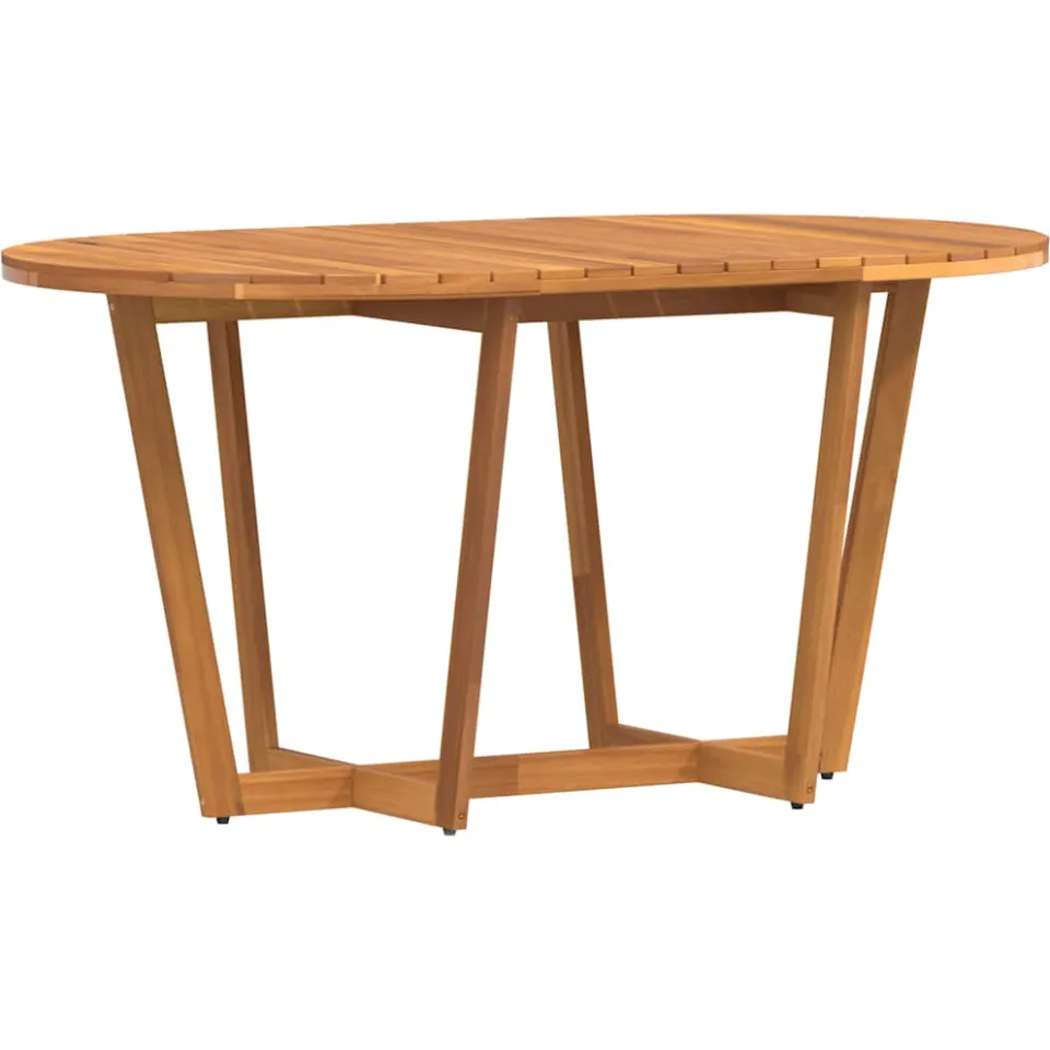 vidaXL Tuintafel ovaal 150x90x75 cm massief acaciahout bruin, foto 3