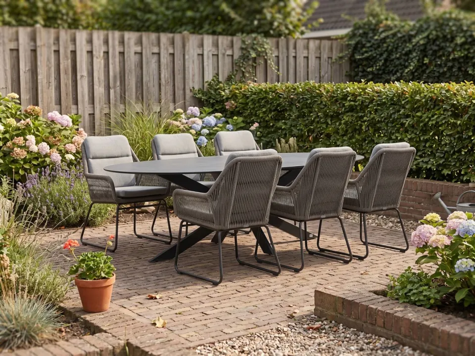 Intenso Furniture Intenso Isorella/Furato Ellips 200cm dining tuinset 7-delig, foto 4