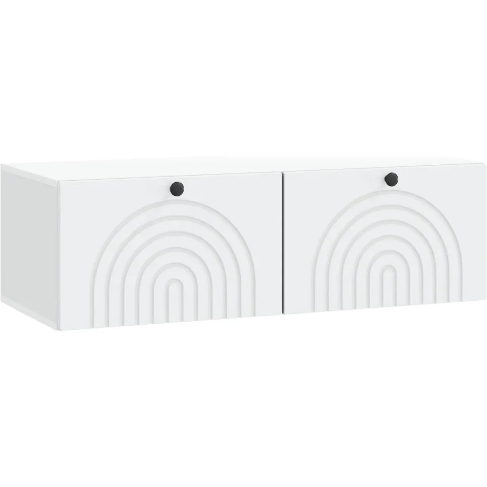 vidaXL Wandbeugel TV-kast 99 x 41 x 30 cm Wit, foto 3