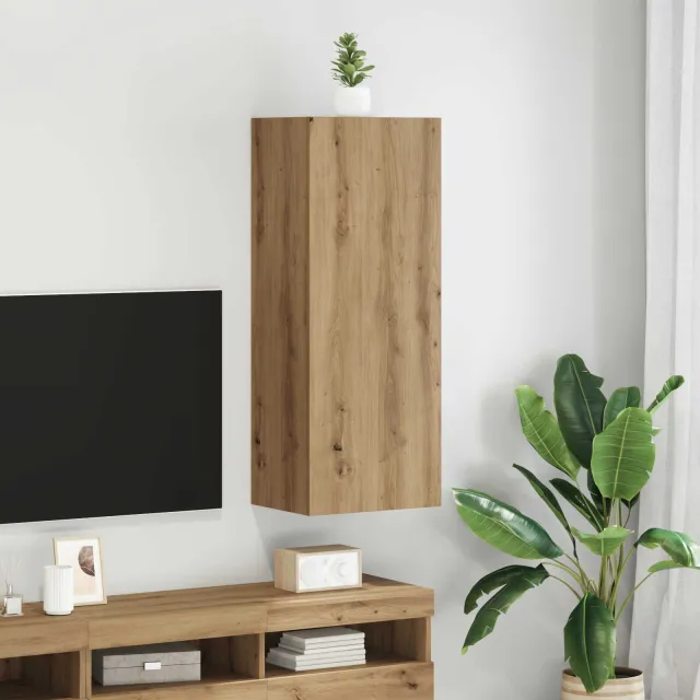 vidaXL TV Wandkast 40,5 x 30 x 102 cm Artisan Eiken Bewerkt hout Bruin