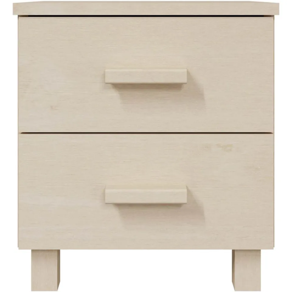 vidaXL Nachtkastjes HAMAR 2 st 40x35x44,5 cm grenenhout honingbruin bruin, foto 4