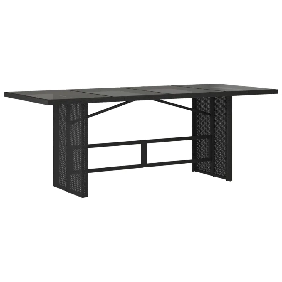 vidaXL 9-delige Tuinset poly rattan zwart, foto 4