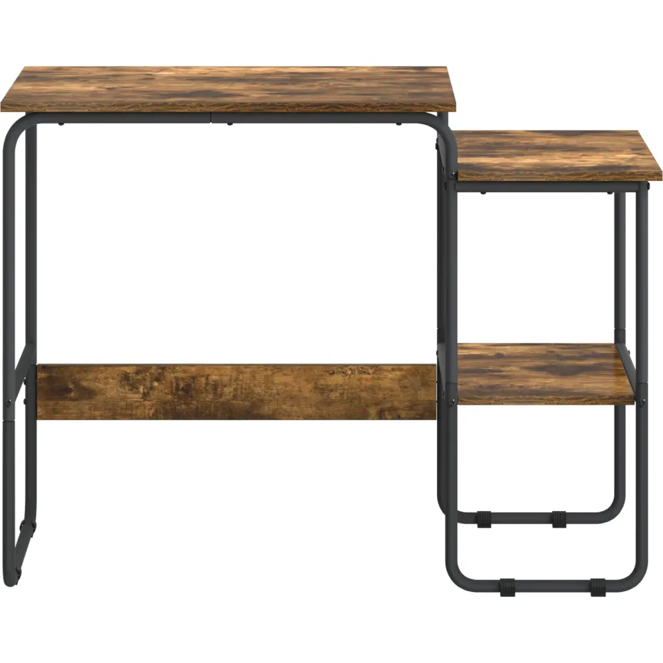 vidaXL Bureau met opbergruimte Gerookt eiken 100 x 50 x 75 cm Bruin