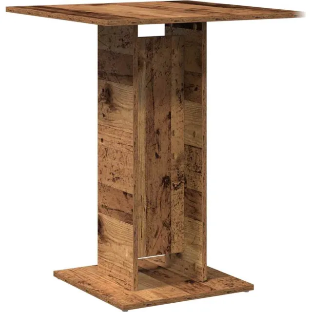 vidaXL Bistrotafel - 60x60x75 - cm - bewerkt - hout - oud - houtkleurig oud hout