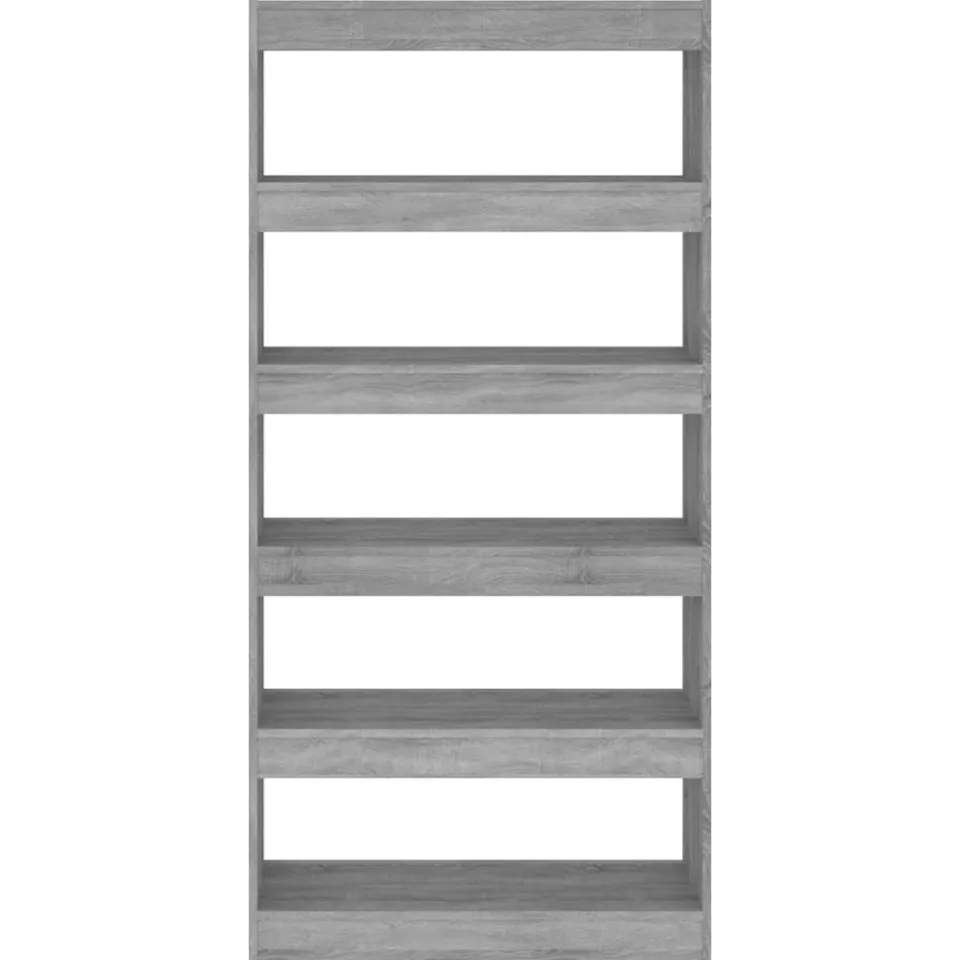vidaXL Boekenkast/kamerscherm 80x30x166 cm bewerkt hout grijs sonoma, foto 4