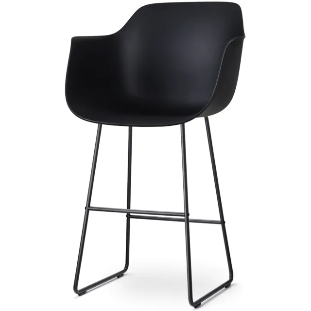 Nolon Nino-Puk barkruk zwart - zwart onderstel - 75 cm, foto 2