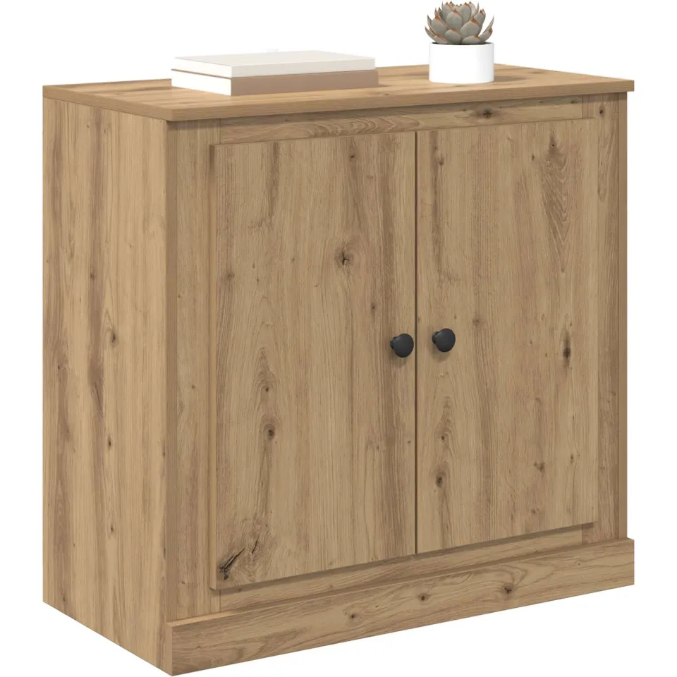 vidaXL Dressoir 70 x 35,5 x 67,5 cm Artisan Eiken Bewerkt hout Bruin