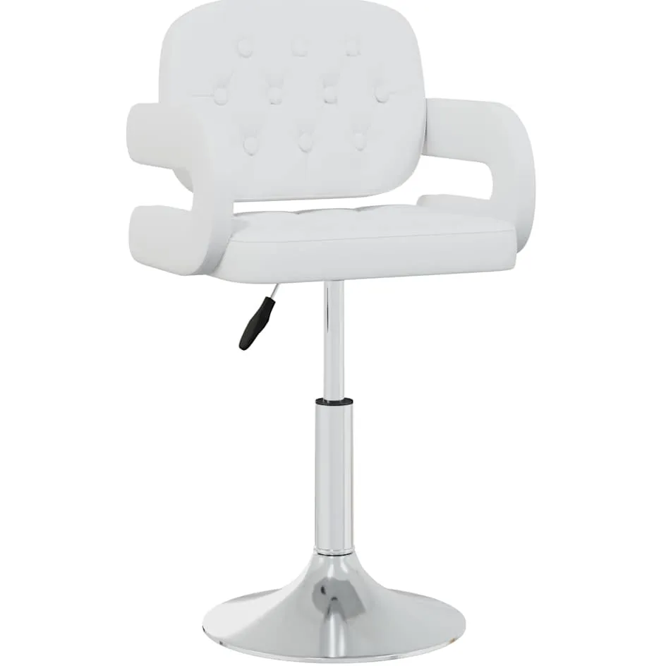 vidaXL Eetkamerstoelen draaibaar 4 st kunstleer wit, foto 2