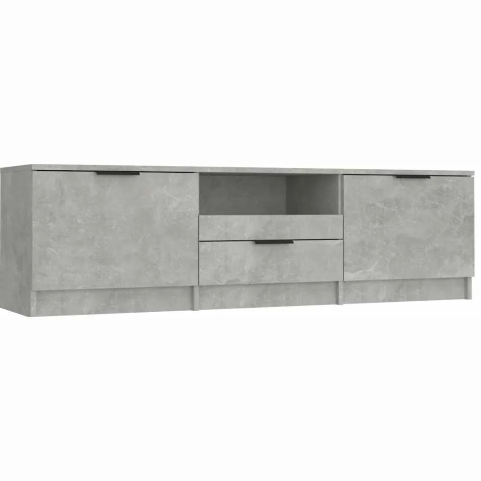 vidaXL Tv-meubel 140x35x40 cm bewerkt hout betongrijs