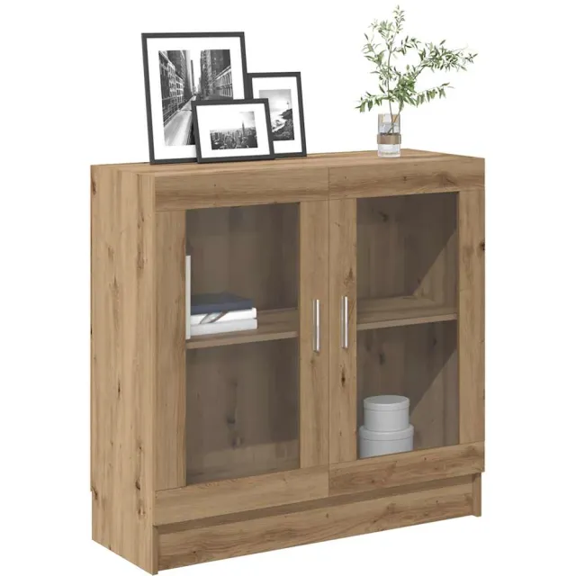vidaXL Boekenkast 82,5x30,5x80 cm bewerkt hout artisanaal eikenkleurig