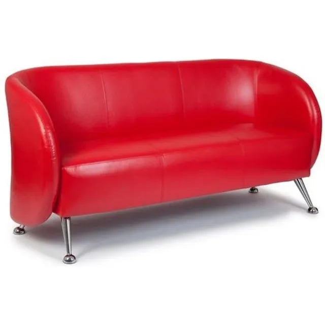 Loungesofa / Clubsofa ST. LUCIA Kunstleder 2-zit rood hjh OFFICE