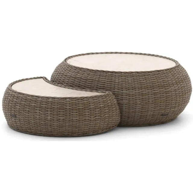 Intenso Furniture Intenso Santa Ninfa lounge tuintafelset ø 101cm/41x82x22cm Taupe