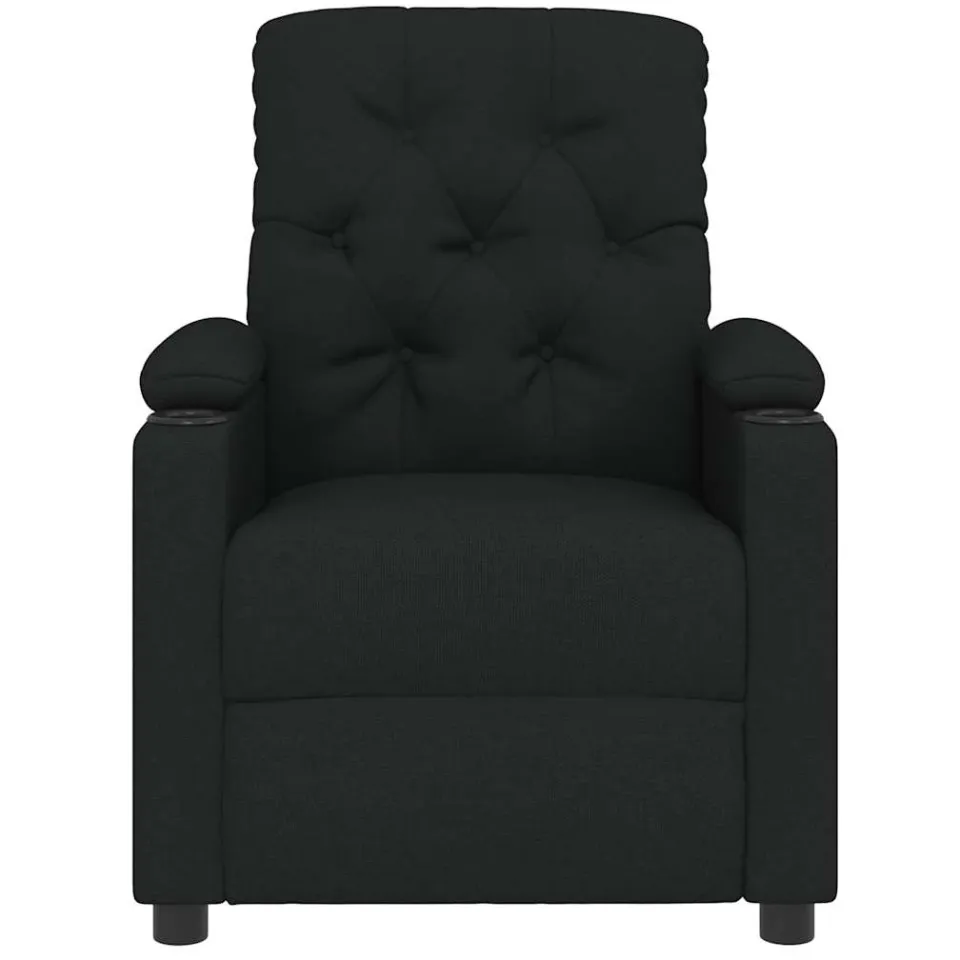 vidaXL Massagestoel stof zwart