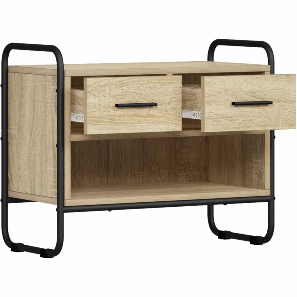 vidaXL Tv-meubel 60 x 30 x 50 cm Sonoma Eiken Bewerkt hout