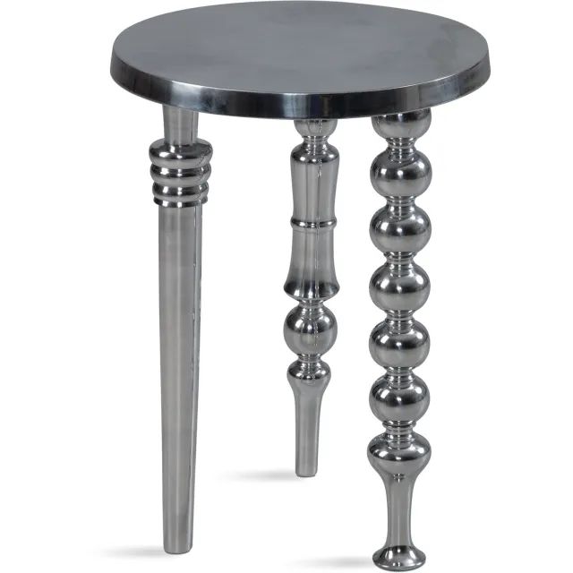 Cosmo Casa Bijzettafel - Aluminium - Zilver - 44 x 44 x 63 cm