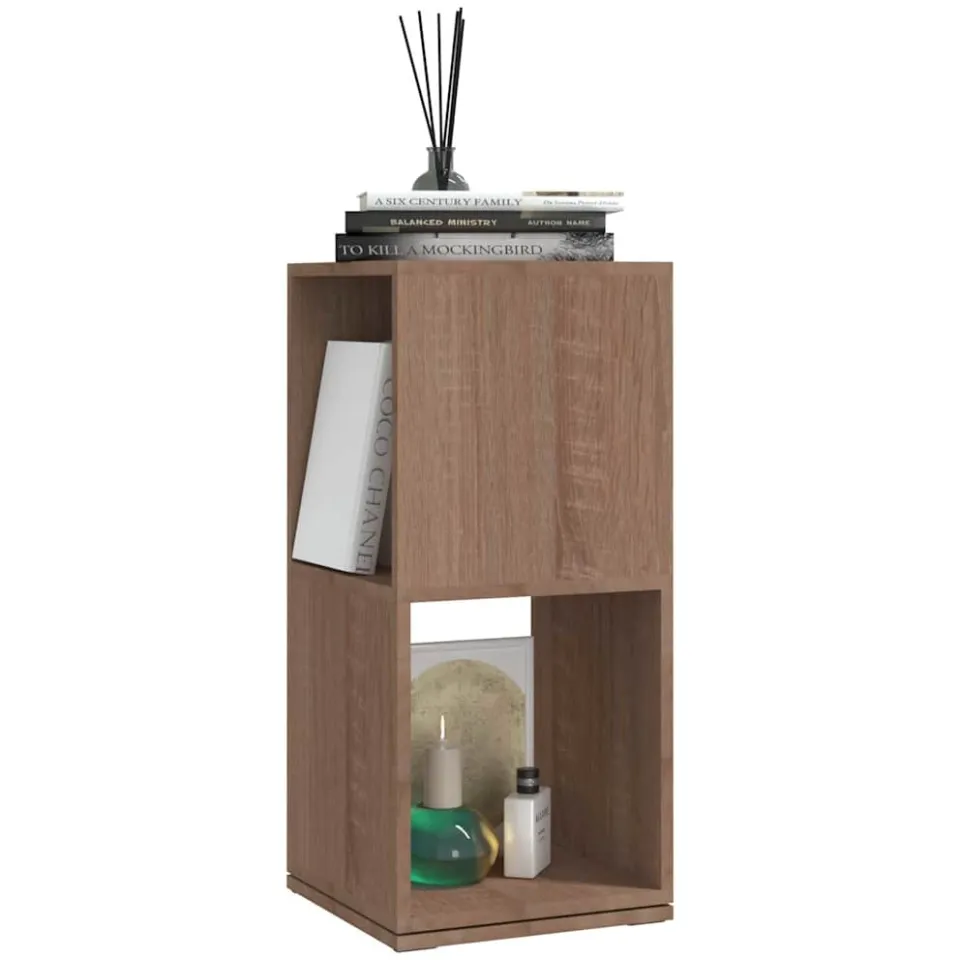 vidaXL Draaikast 34,5x34,5x75,5 cm spaanplaat sonoma eiken Bruin