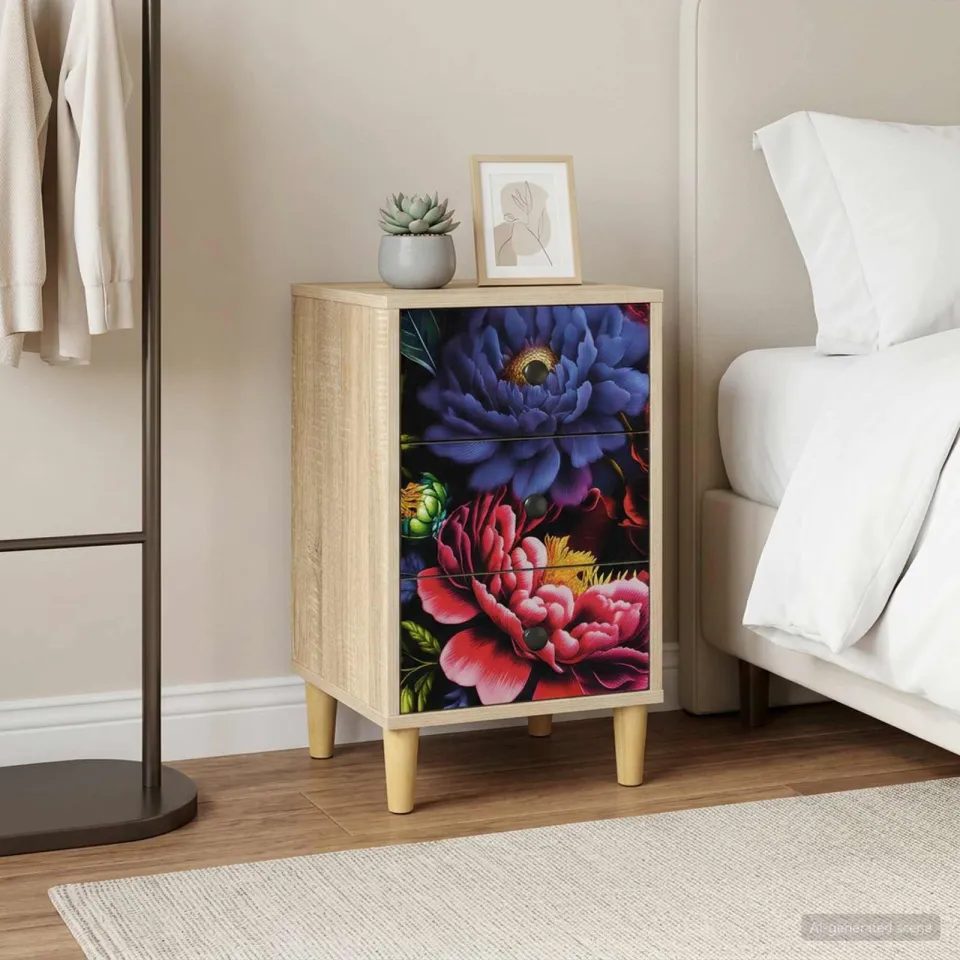 vidaXL Nachtkastje KIEL 2 st Sonoma Eiken 36 x 33 x 60 cm Bewerkt hout, foto 4