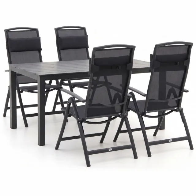 Forza Furniture Forza Capri/Menzano 160cm dining tuinset 5-delig verstelbaar