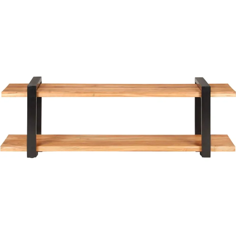 vidaXL Tv-meubel 130x40x40 cm massief acaciahout bruin, foto 2