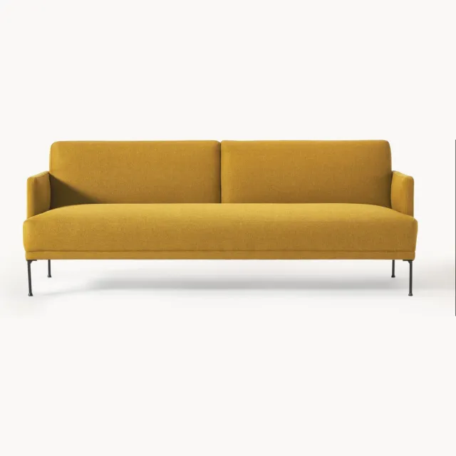 Westwing Collection Slaapbank Fluente (3-zits) Geel