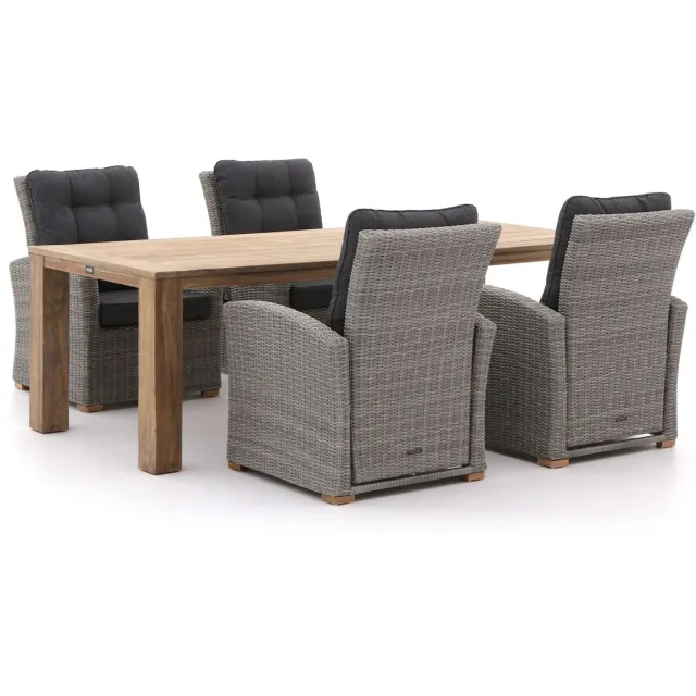 Intenso Furniture Intenso Mazzano/ROUGH-X 240cm lounge-dining tuinset 5-delig verstelbaar Bruin