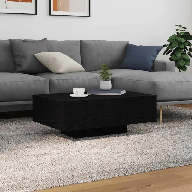 vidaXL Zwart eiken 85 x 55 x 31 cm Bewerkt hout, foto 2