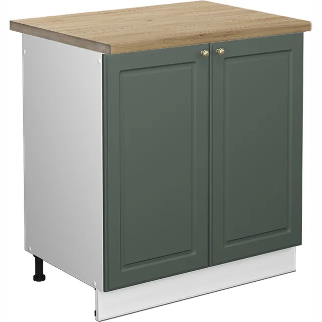 Vicco Fame-Line Wastafelkast – 80 cm, WB Eik Groen-Goud Landhuis Groen-Goud landelijk/Wit