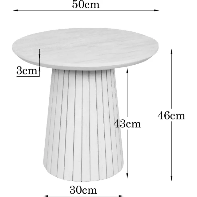 Starfurn Salontafel Solana Bruin - Bruin - 50x50x46 cm