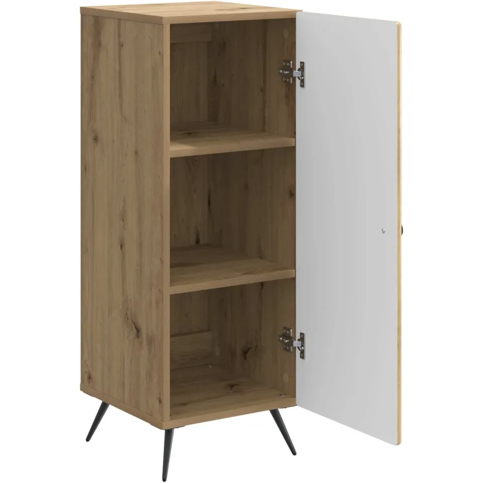 vidaXL Dressoir Artisanaal eiken 33 x 34,5 x 90 cm Bewerkt hout, foto 3
