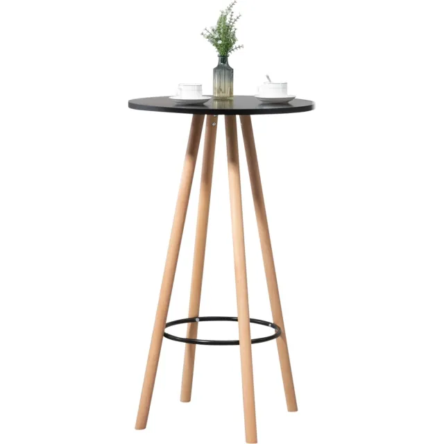 CLP Livia statafel - Bartafel - Partytafel - Rond - natura/zwart