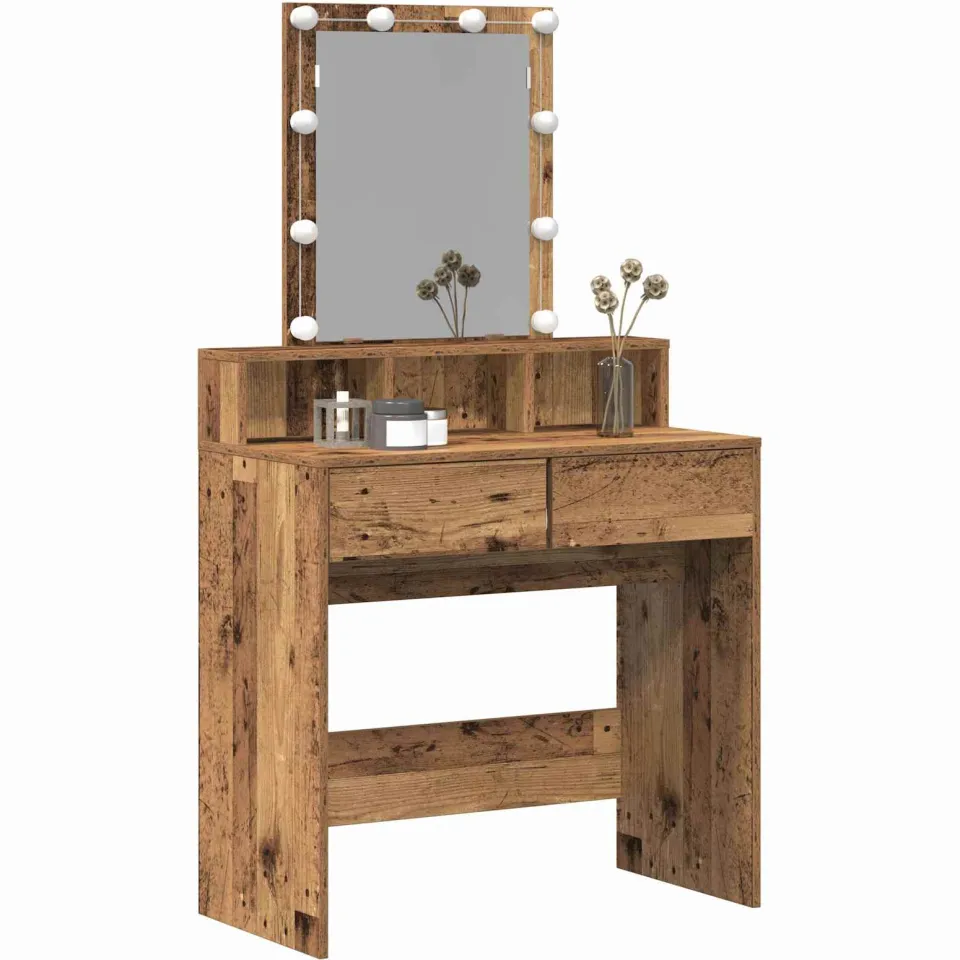 vidaXL Kaptafel Oud Hout 80 x 41 x 144,5 cm Bewerkt hout Bruin